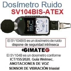 Dosimetro acustico ATEX SV104 prevencion riesgos venta alquiler gimateg