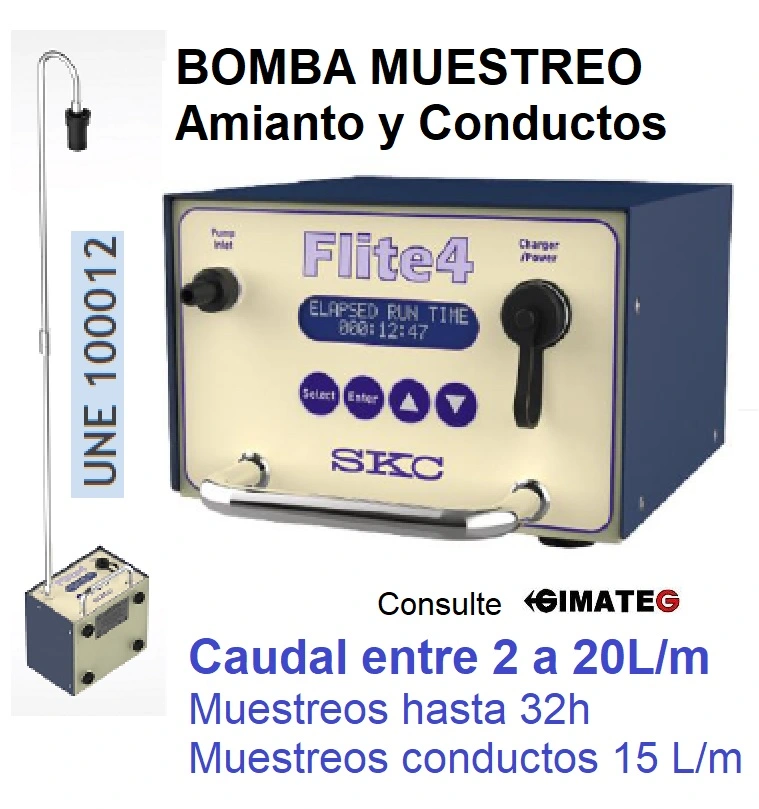 bomba muestreo 20 litros para ASBESTOS AMIANTO SKC Gimateg