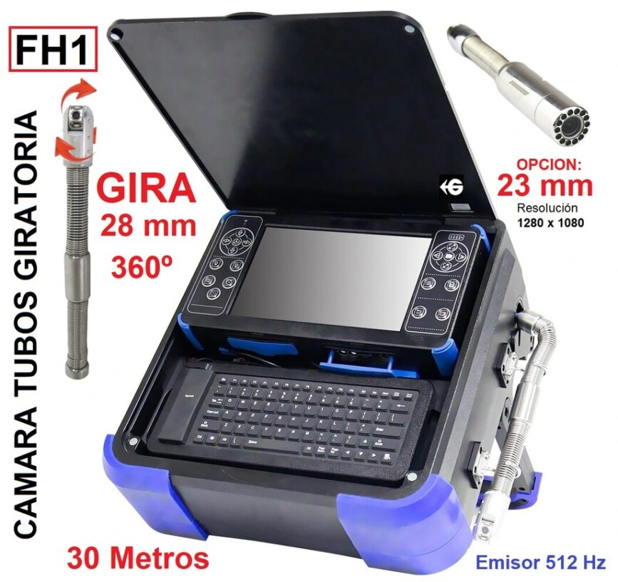 camara giratoria 360º 28mm x30metros FH1 inspeccion tubos GimateG