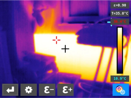 pantalla resultados vibrometro maquinas con foto VSHOOTER gimateg