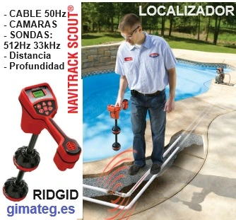 localizador Navitrak-Scout cable y sondas ridgid gimateg