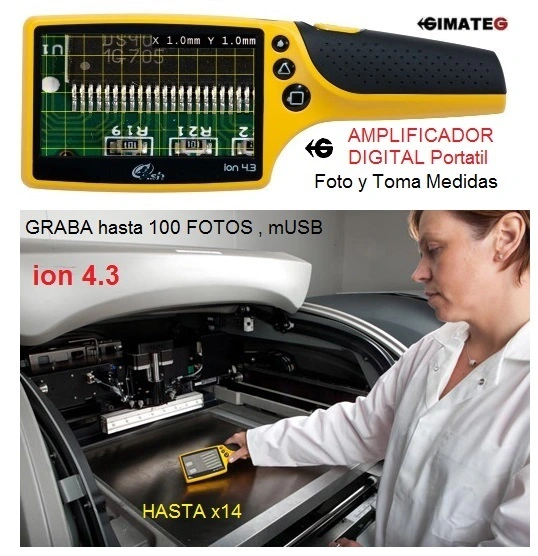 amplificador portatil industrial con foto y tft color GimateG