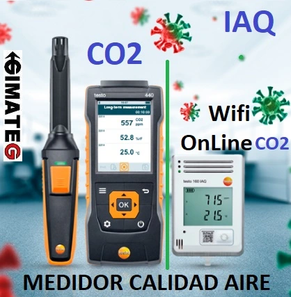 instrumento medida CO y CO2 en AIRE testo 440 GimateG