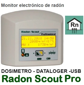 monitor electronico dataloger radon scout pro sarad venta alquiler gimateg