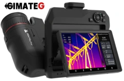 Cámara termográfica profesional HIKMICRO SP60 con resolución 640x480, alta sensibilidad <30 mK, medición hasta 650 °C y diseño portátil para mantenimiento industrial e inspección predictiva, disponible en Gimatec