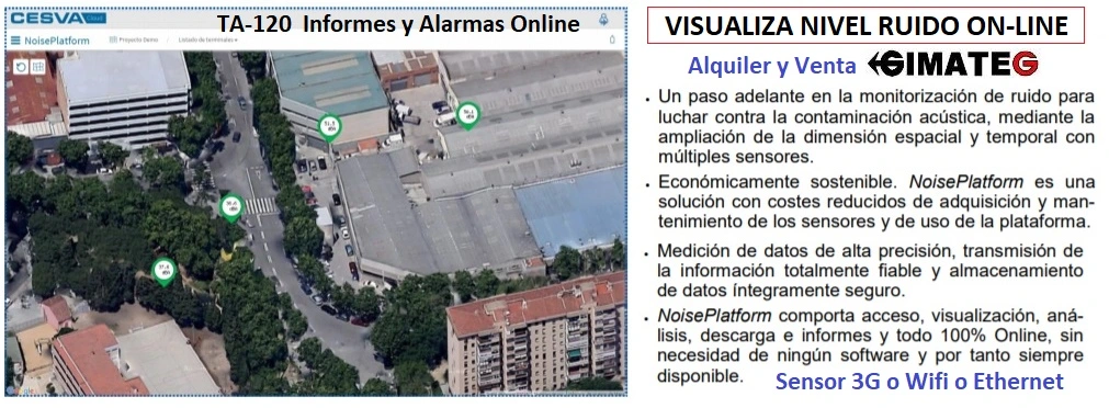 ejemplo medida ruido ambiental cesva ta120 venta alquiler gimateg