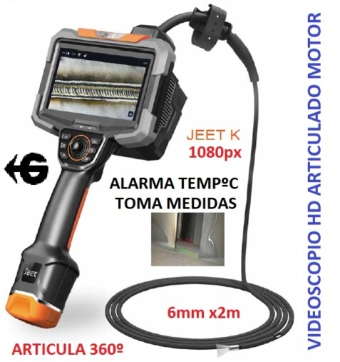 videoscopio articulado 4 ejes 6mm 1080px y medidas 2D JK gimateg