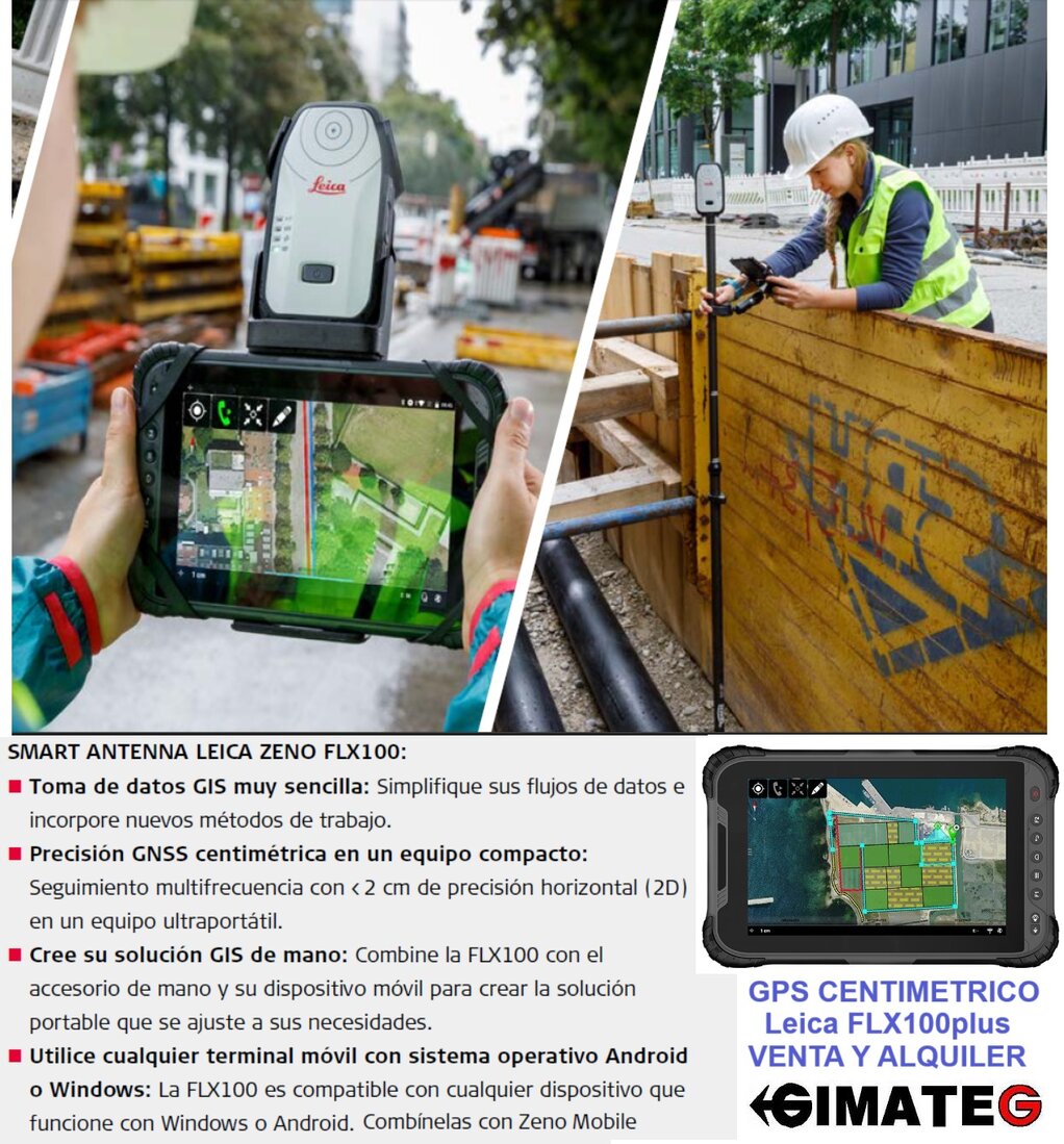 antena inteligente gps leica zeno FLX100 plus smart GPS centimetrico gimateg 