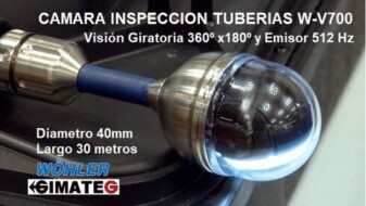 camara empuje para  tubos con vision giratoria Vis500 gimateg