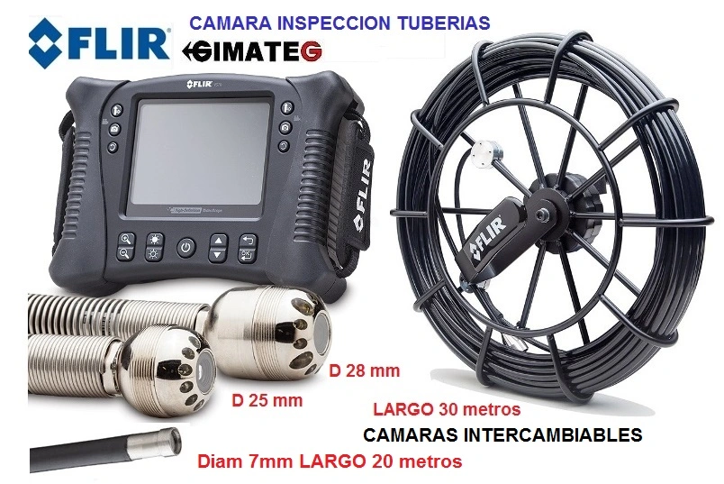 camara inspeccion 30 metros Flir V70 para tubos GimateG