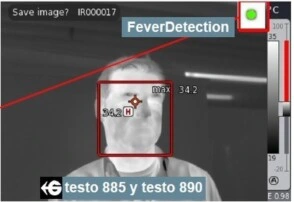 detector personas con fiebre con alarma testo 885 890 gimateg