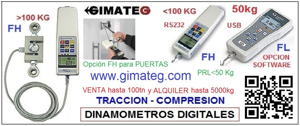 dinamometro traccion y compresion venta alquiler gimateg