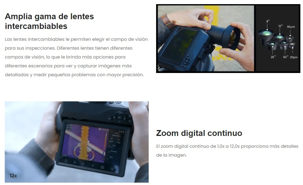 termografica HIKmicro SP120H zoom opcion lentes gimateg