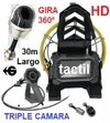 Triple camara tubos giratoria+fija+Videoscopio articulado PTZ gimateg