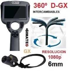ir a videoscopio 1080p gira 4 ejes sonda intercambiable Gicam-GX GimateG