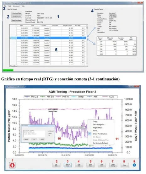 software contador particulas y masa en aire ambiente, PCE-GimateG