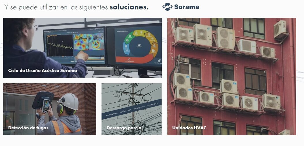 usos camara acustica sonido sorama Cam iV64 gimateg