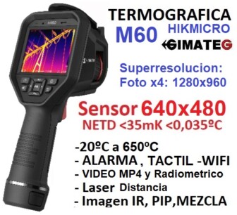 termografica 640x480 hikmicro M60 gimateg