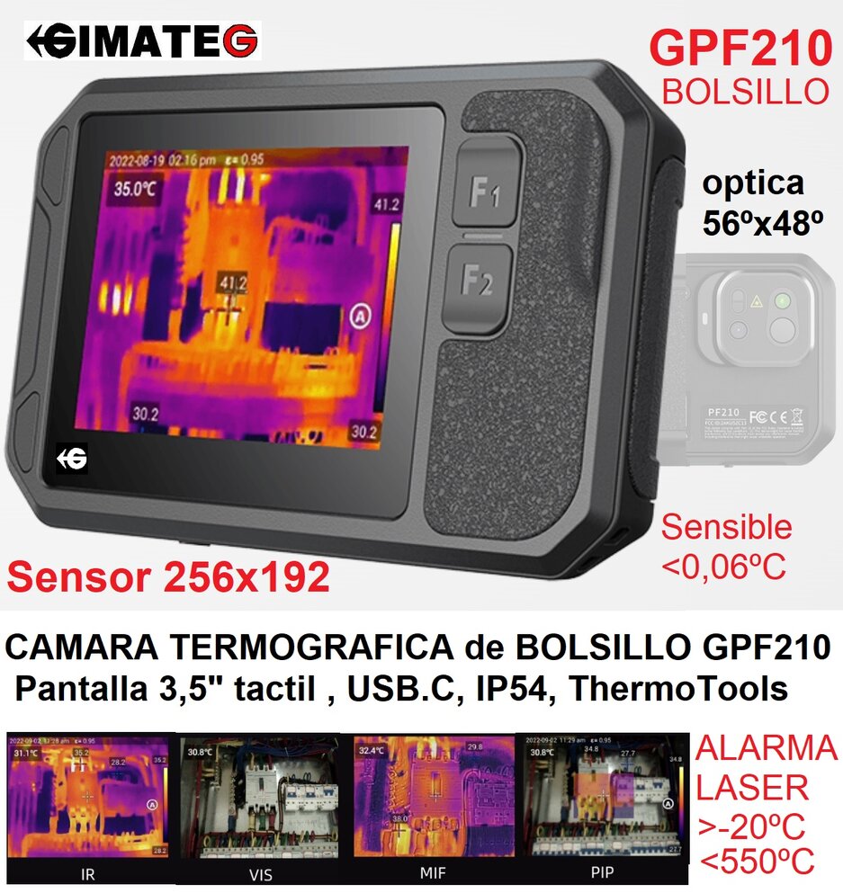camara termografica de bolsillo PF210 gimateg